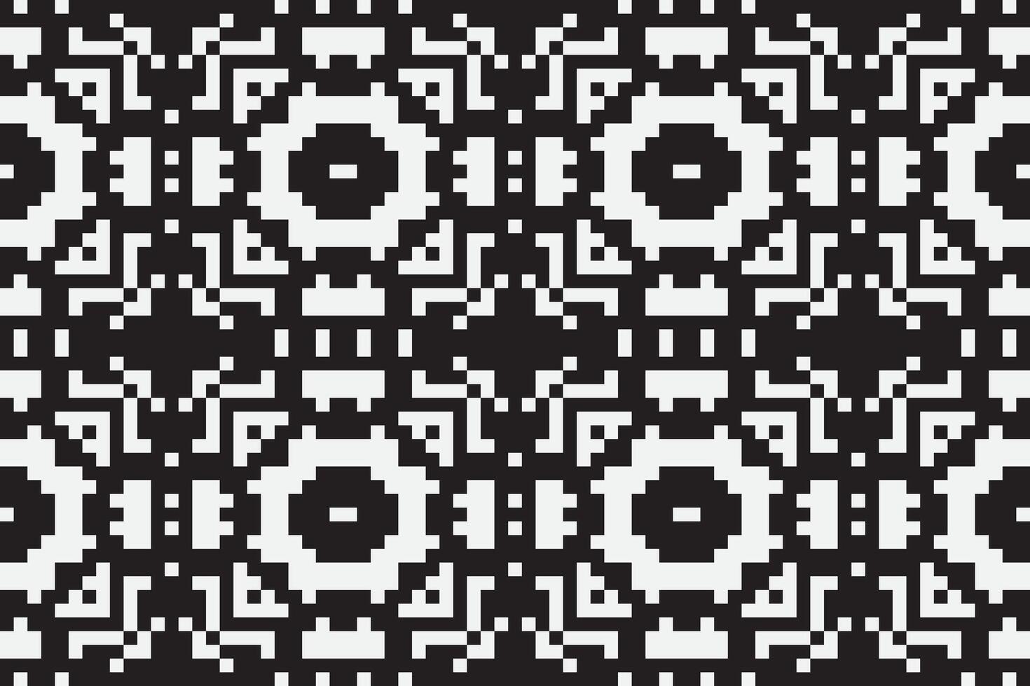 Nordic pattern Seamless Australian aboriginal pattern Motif embroidery, Pixel Ikat embroidery Design for Print tapestry floral kimono repeat pattern lacing spanish motif vector