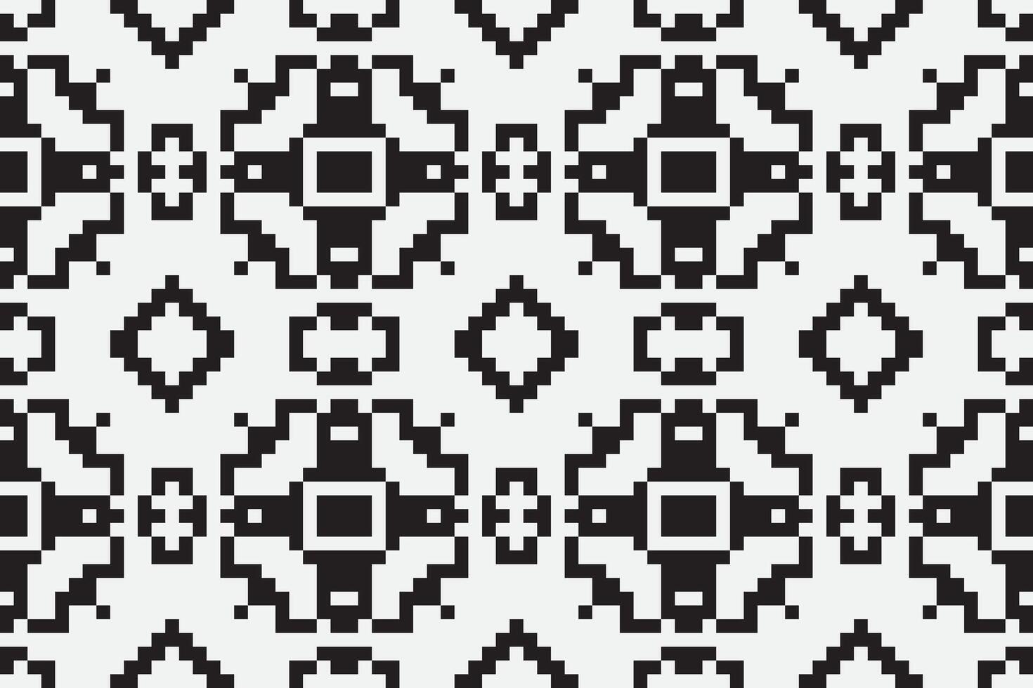 Silk fabric Patola sari Pattern Seamless Mughal architecture Motif embroidery, Pixel Ikat embroidery Design for Print figure tribal ink on cloth patola sari vector