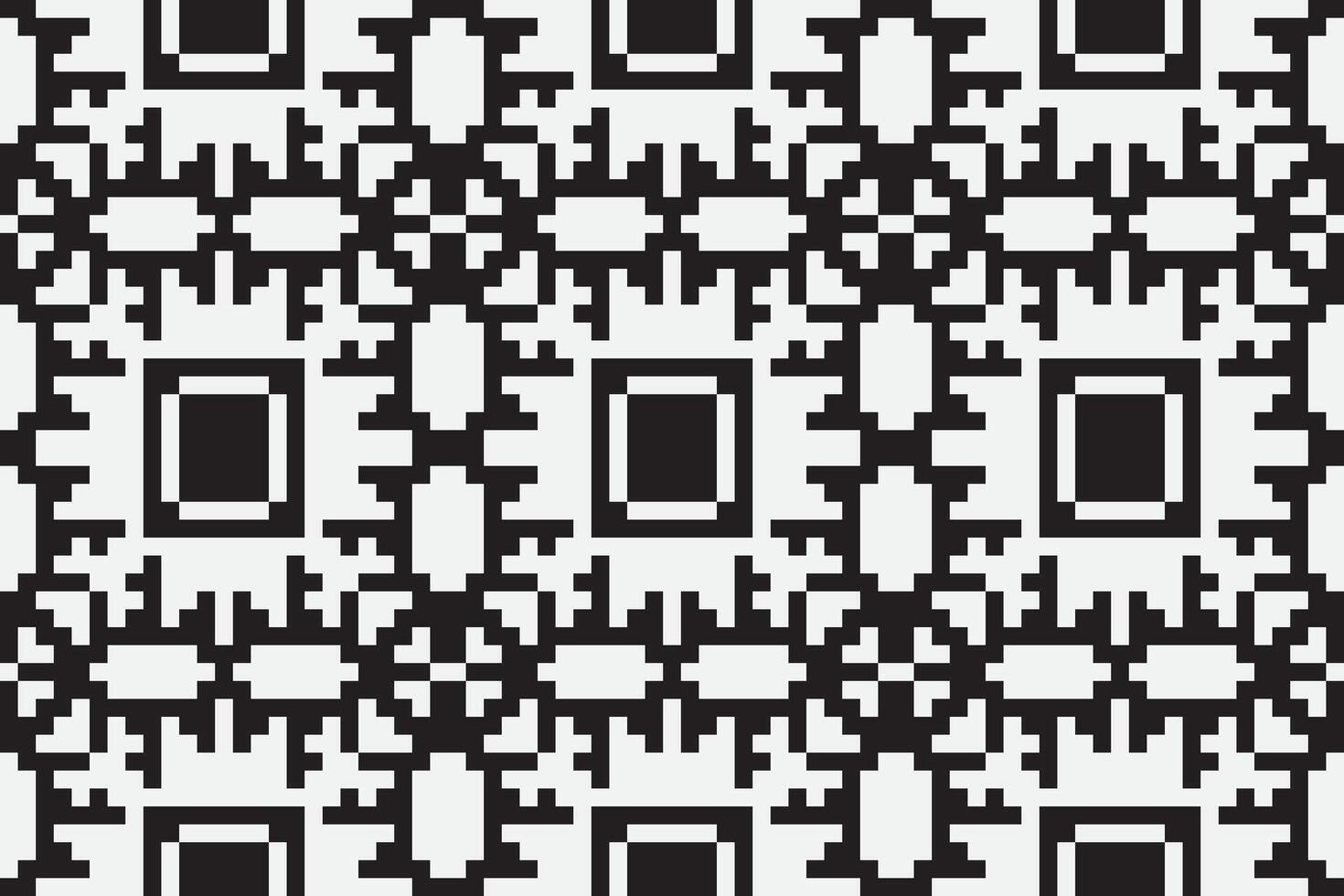 Nordic pattern Seamless Mughal architecture Motif embroidery, Pixel Ikat embroidery Design for Print egyptian pattern tibetan mandala bandanna vector