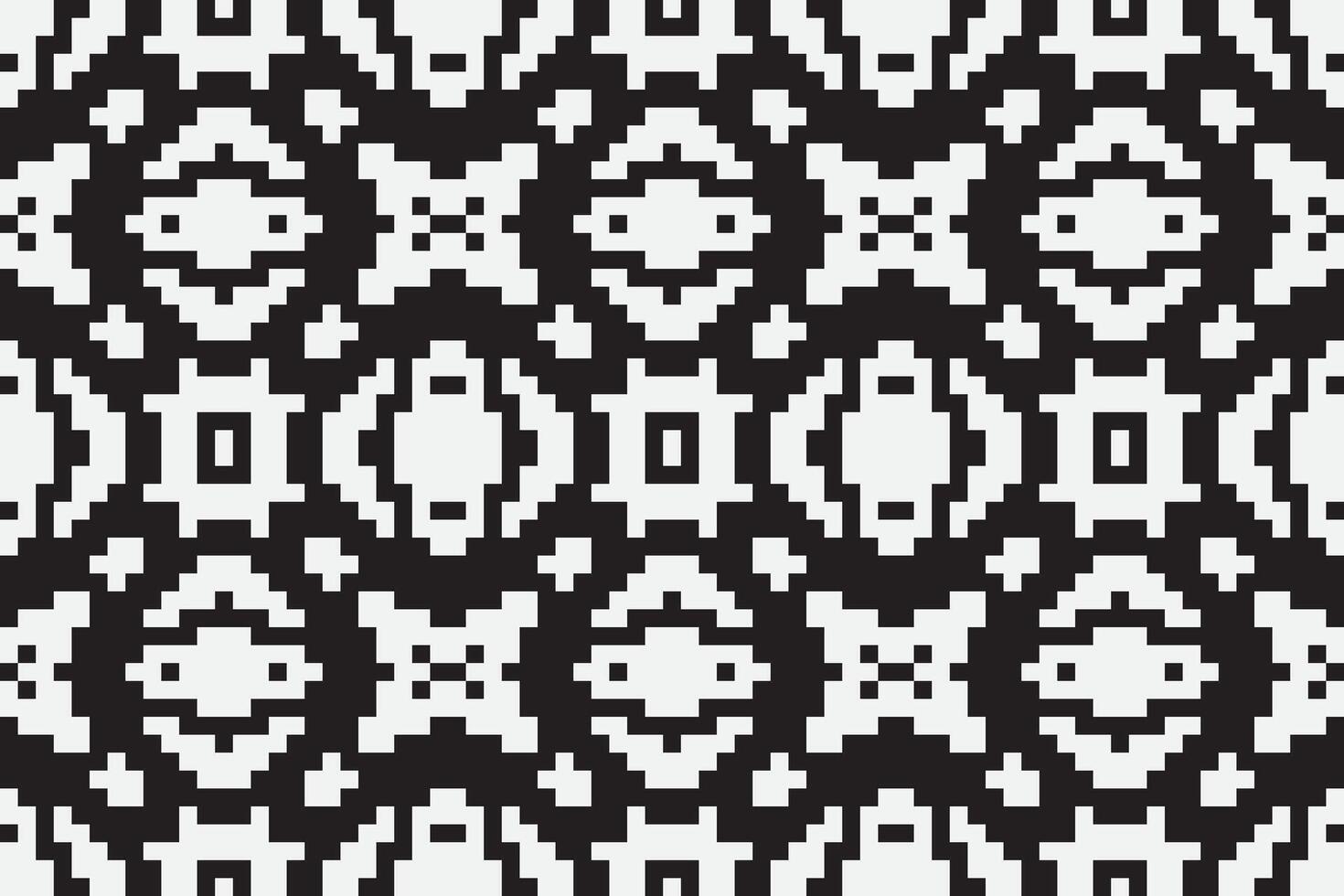 Silk fabric Patola sari Pattern Seamless Scandinavian pattern Motif embroidery, Pixel Ikat embroidery Design for Print tapestry floral kimono repeat pattern lacing spanish motif vector