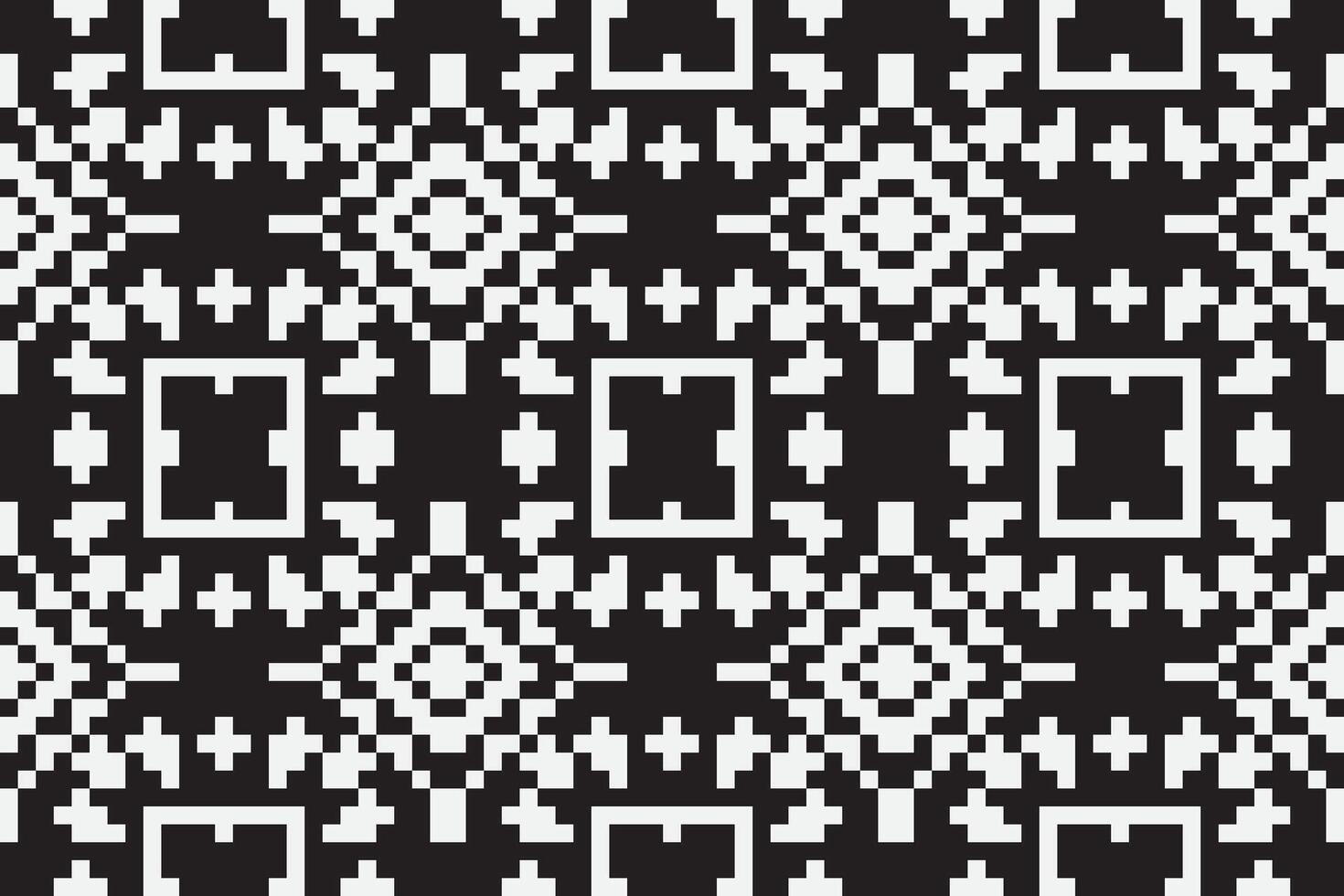 Nordic pattern Seamless Native American, Motif embroidery, Pixel Ikat embroidery Design for Print tie dyeing pillowcase sambal puri kurti mughal architecture vector