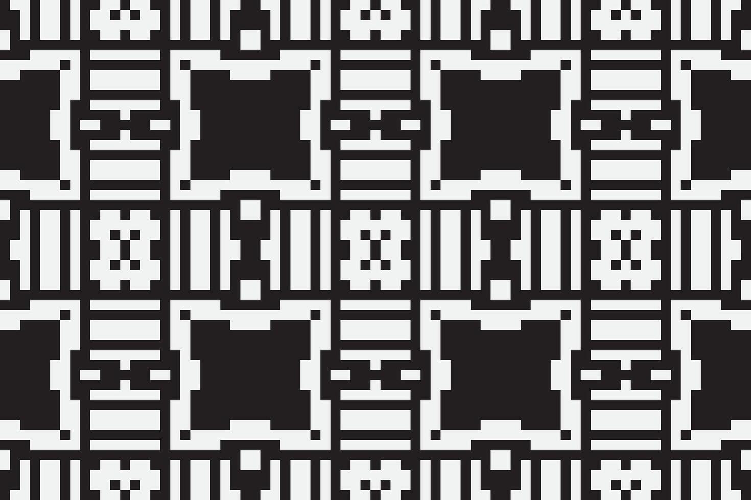 Nordic pattern Seamless Native American, Motif embroidery, Pixel Ikat embroidery Design for Print tapestry floral kimono repeat pattern lacing spanish motif vector