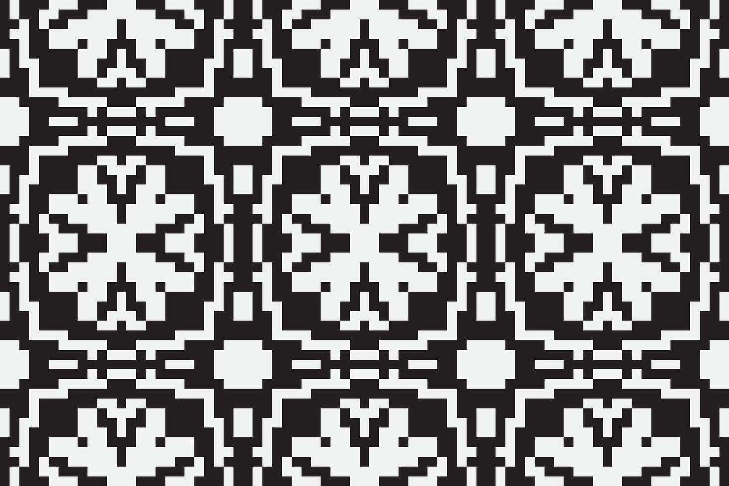 Patchwork pattern Seamless Native American, Motif embroidery, Pixel Ikat embroidery Design for Print tapestry floral kimono repeat pattern lacing spanish motif vector