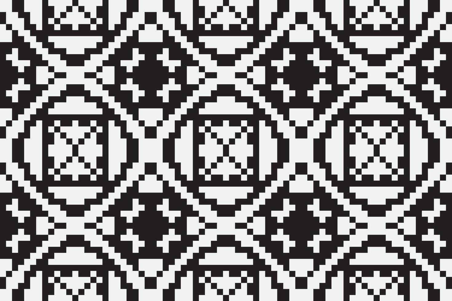Nordic pattern Seamless Bandana print silk Motif embroidery, Pixel Ikat embroidery Design for Print vyshyvanka placemat quilt sarong sarong beach kurtis Indian motifs vector