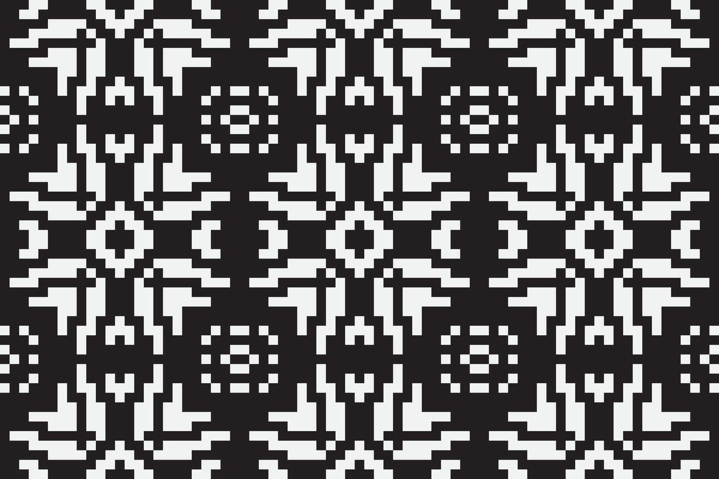 Silk fabric Patola sari Pattern Seamless Bandana print silk Motif embroidery, Pixel Ikat embroidery Design for Print tapestry floral kimono repeat pattern lacing spanish motif vector