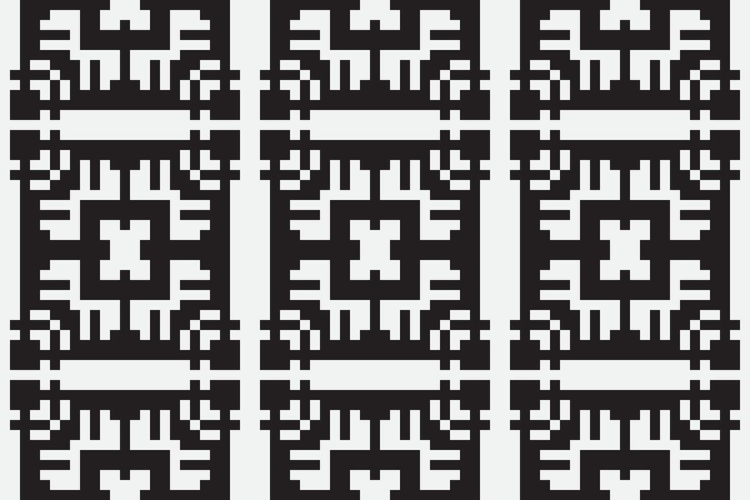Navajo pattern Seamless Bandana print silk Motif embroidery, Pixel Ikat embroidery Design for Print tapestry floral kimono repeat pattern lacing spanish motif vector