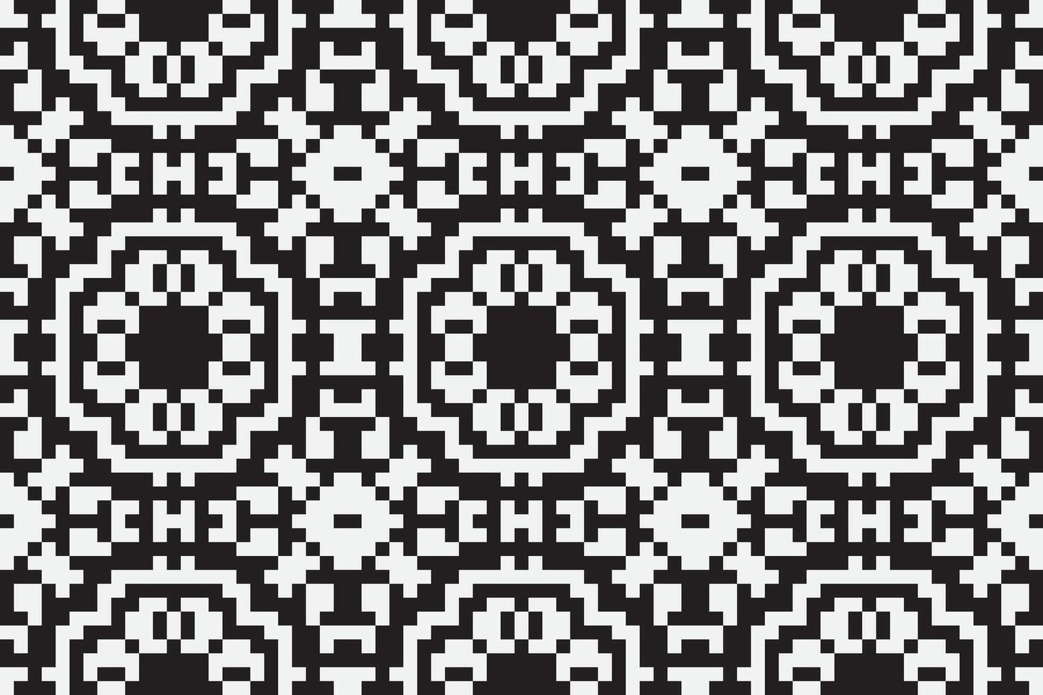 Patchwork pattern Seamless Bandana print silk Motif embroidery, Pixel Ikat embroidery Design for Print tie dyeing pillowcase sambal puri kurti mughal architecture vector