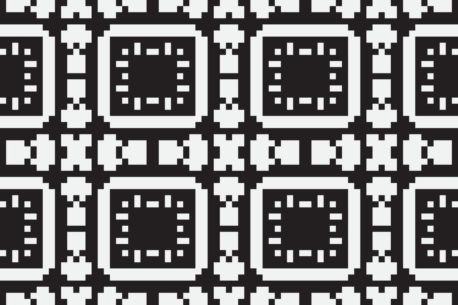 Motif folklore pattern Seamless Scandinavian pattern Motif embroidery, Pixel Ikat embroidery Design for Print pattern vintage flower folk navajo patchwork pattern vector