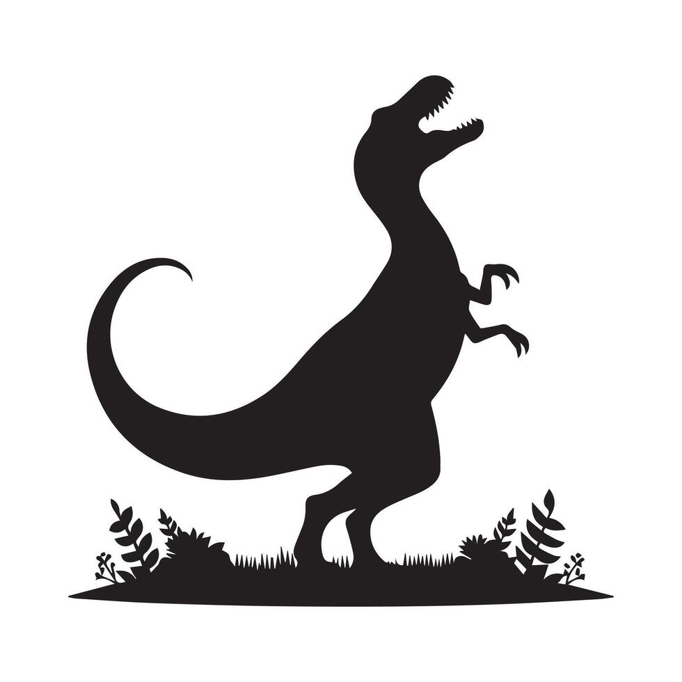 A Dinosaur silhouette illustration vector