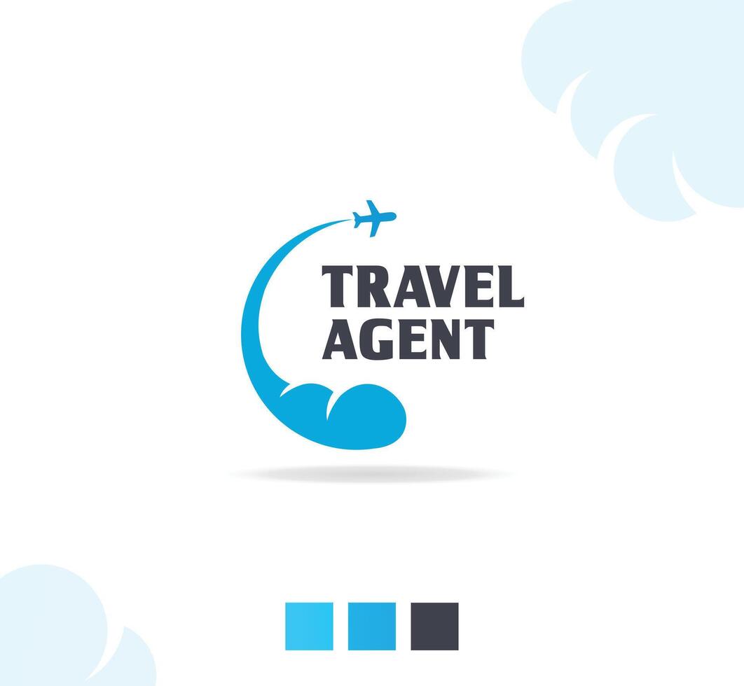 Travel agency logo design vector