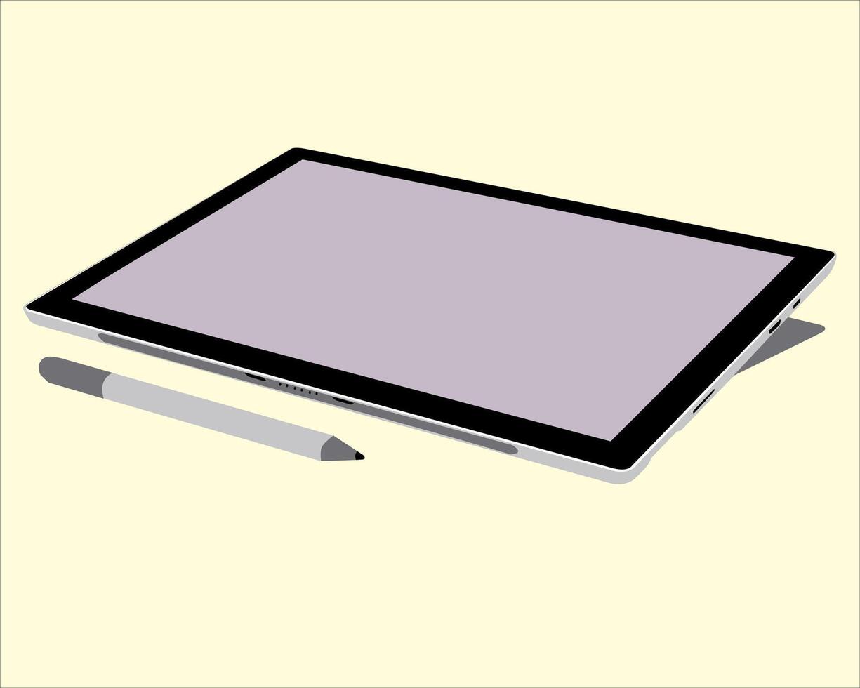 gray tablet illustration vector