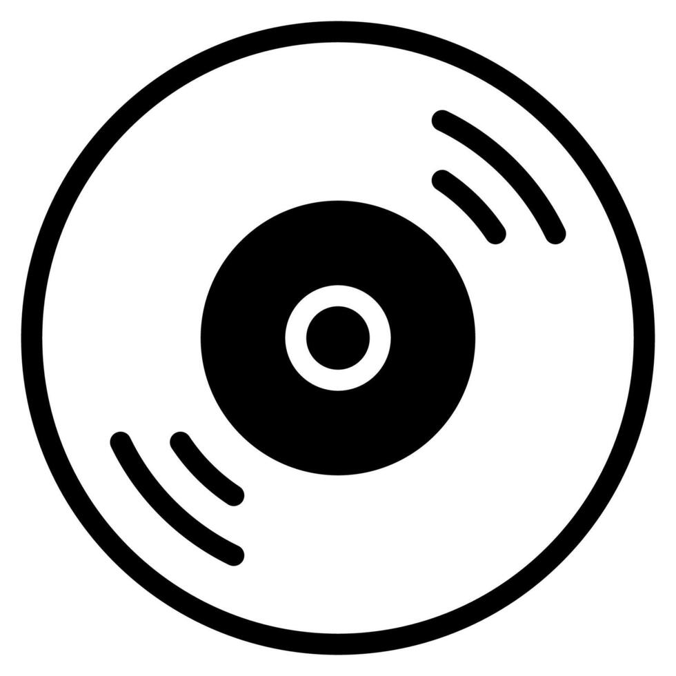 Cd icon or logo illustration outline black style vector
