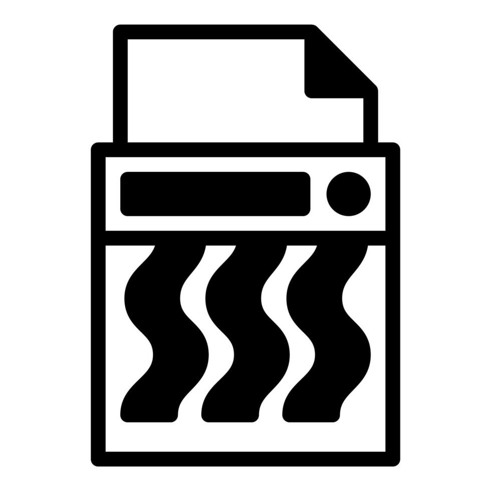 Shredder icon or logo illustration outline black style vector