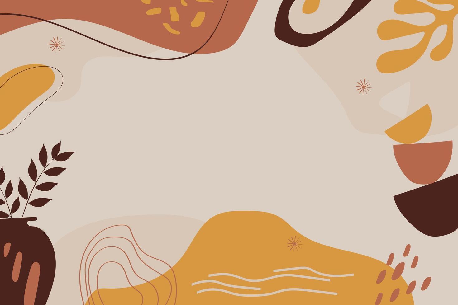 Hand drawn abstract terracotta background vector
