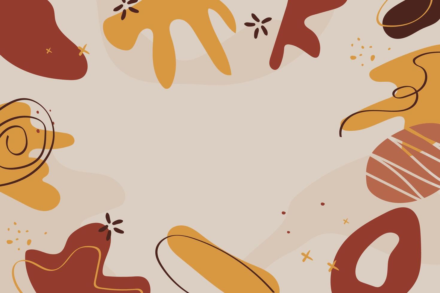 Hand drawn abstract terracotta background vector