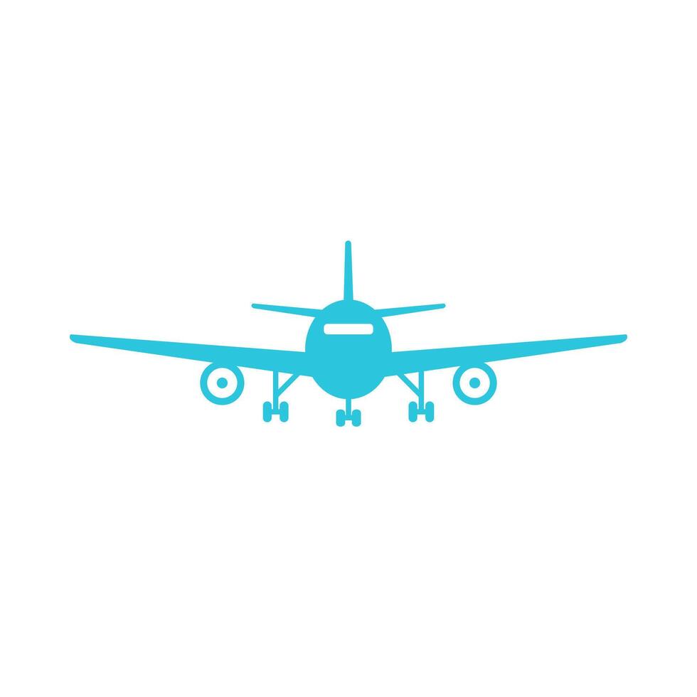 Airplane icon. Isolated on white background. From blue icon set. vector