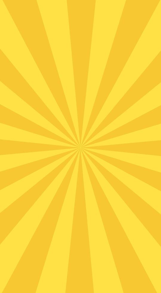 Yellow vertical banner with Sun rays, cellphone background, lines background, light vector