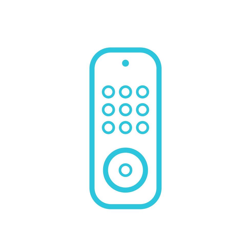 TV remote control icon. Isolated on white background. From blue icon set. vector