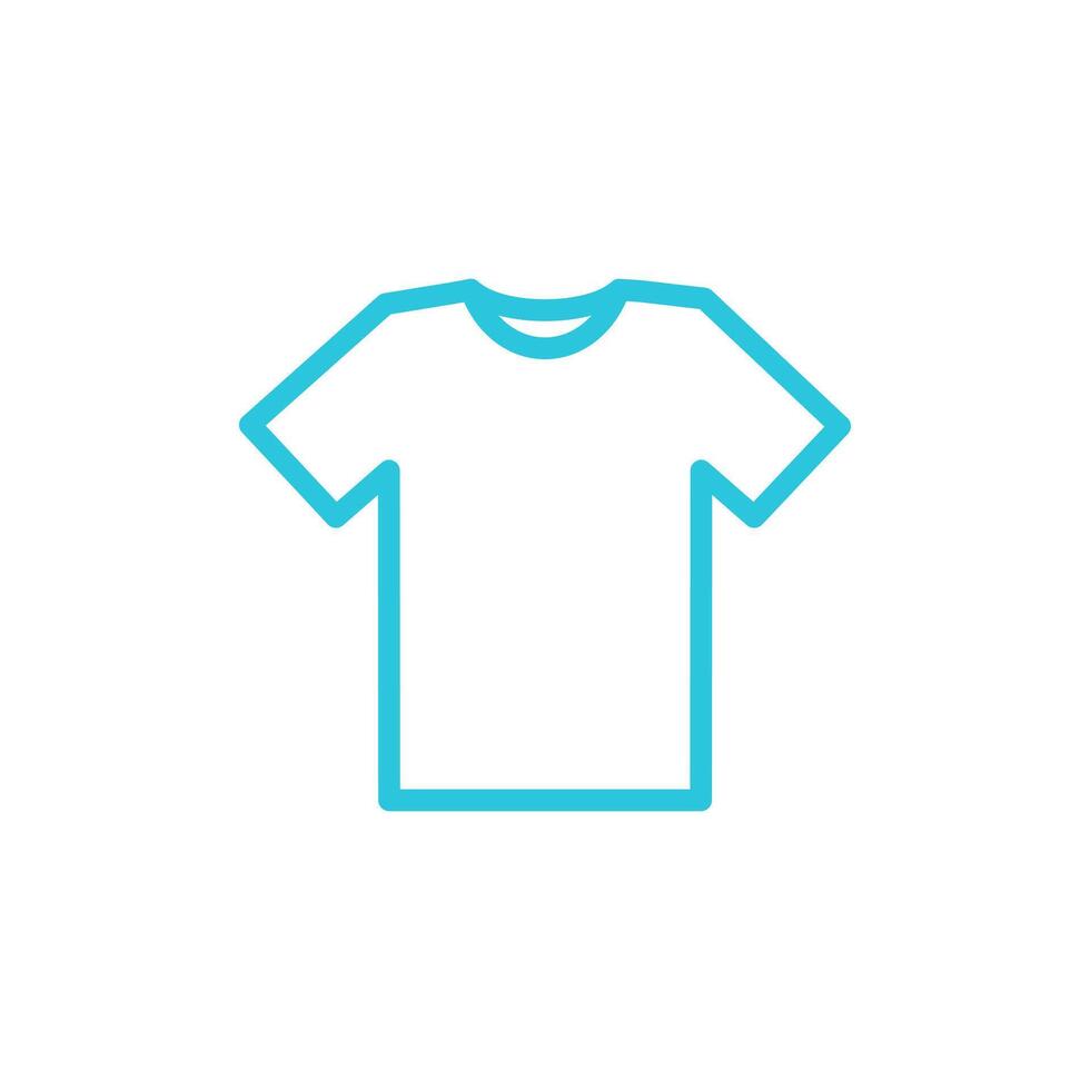 Simple Men T-Shirt icon. Isolated on white background. From blue icon set. vector