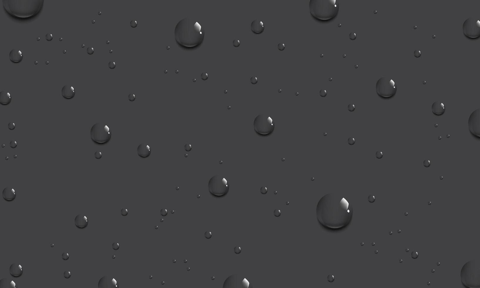 water drops on dark background. wet surface. vector