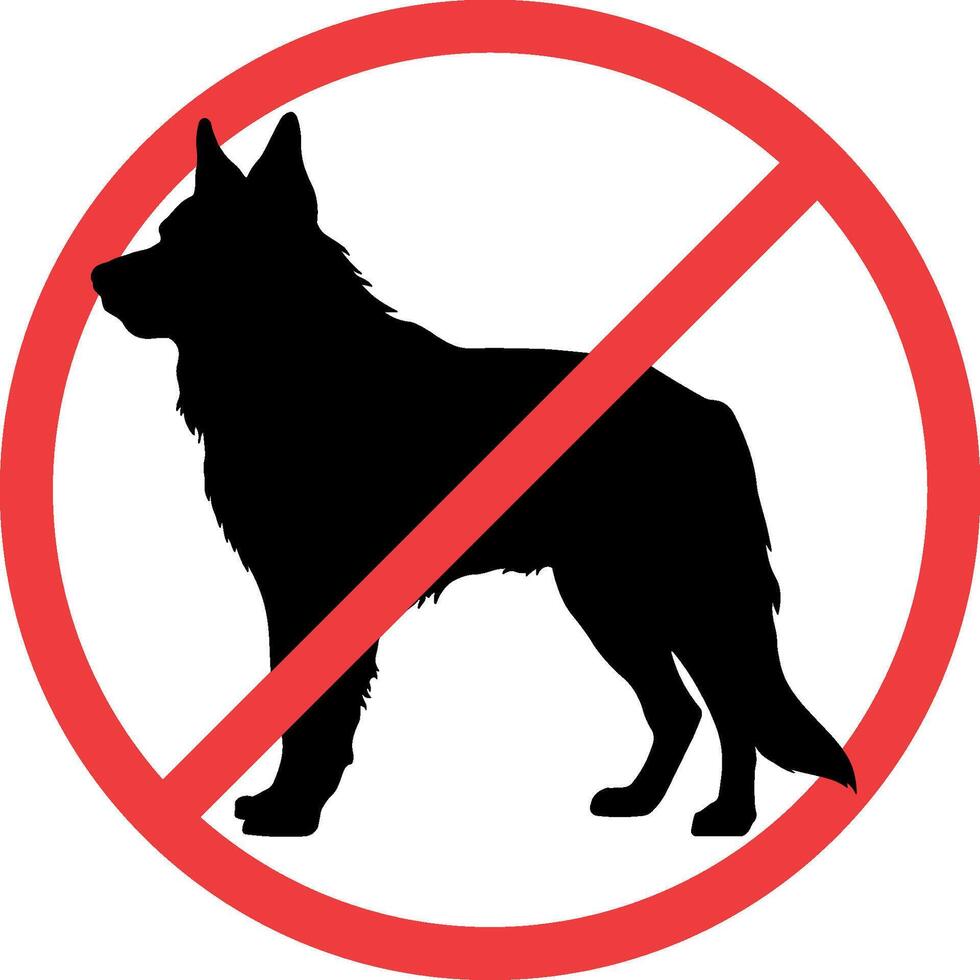 sign prohibiting passage with animals without background vector