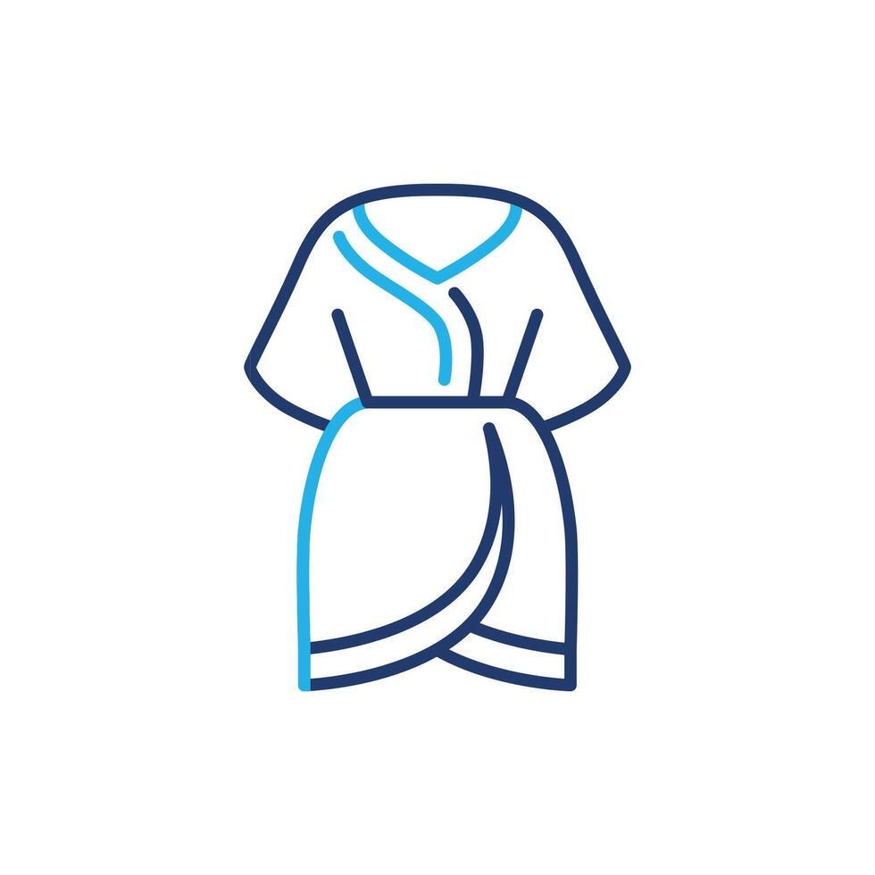 bathrobe colored line icon design good for web or mobile app vector