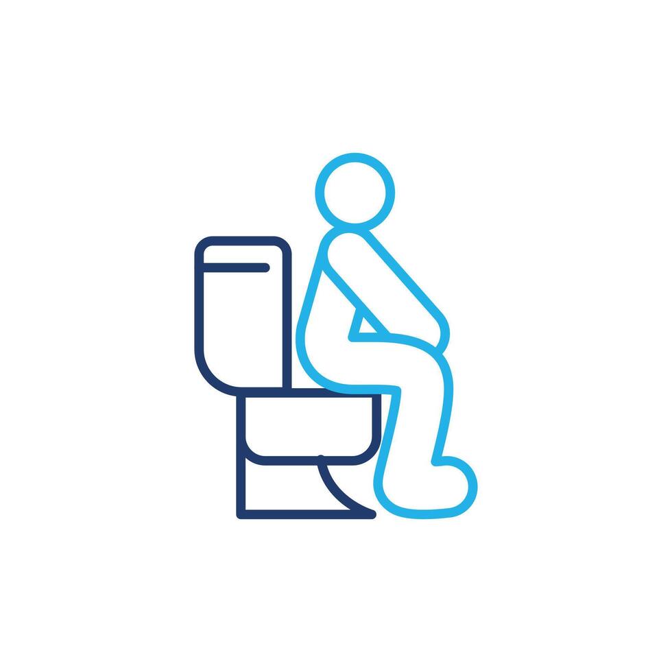 defecate colored line icon design good for web or mobile app vector