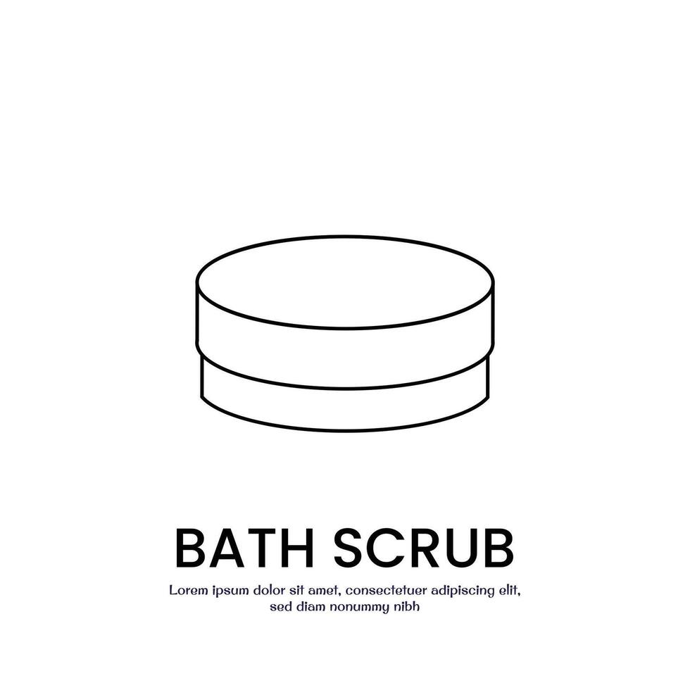 body scrub thin outline icon design good for web or mobile app vector