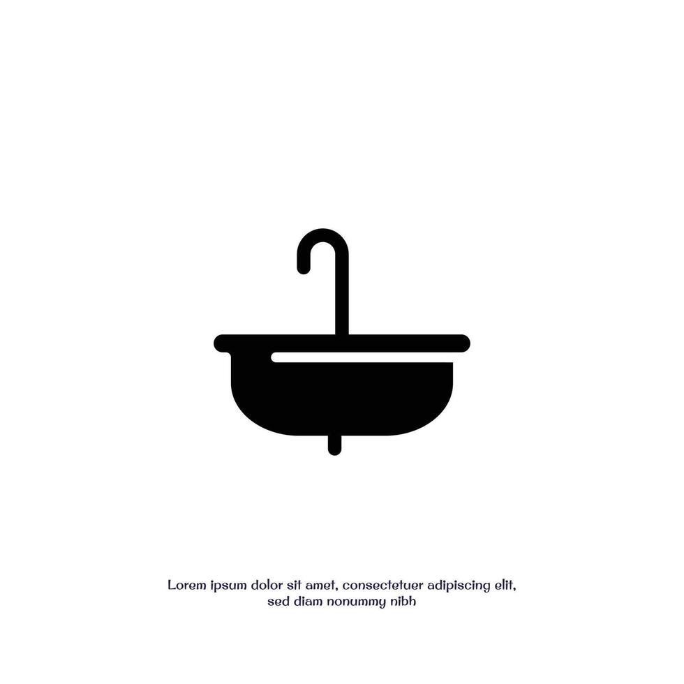 sink solid icon design good for web or mobile app vector