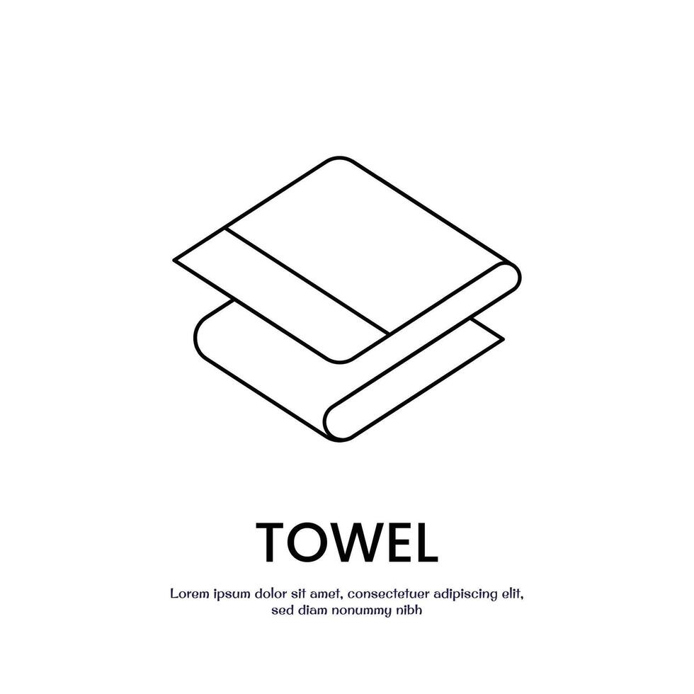 towel thin outline icon design good for web or mobile app vector