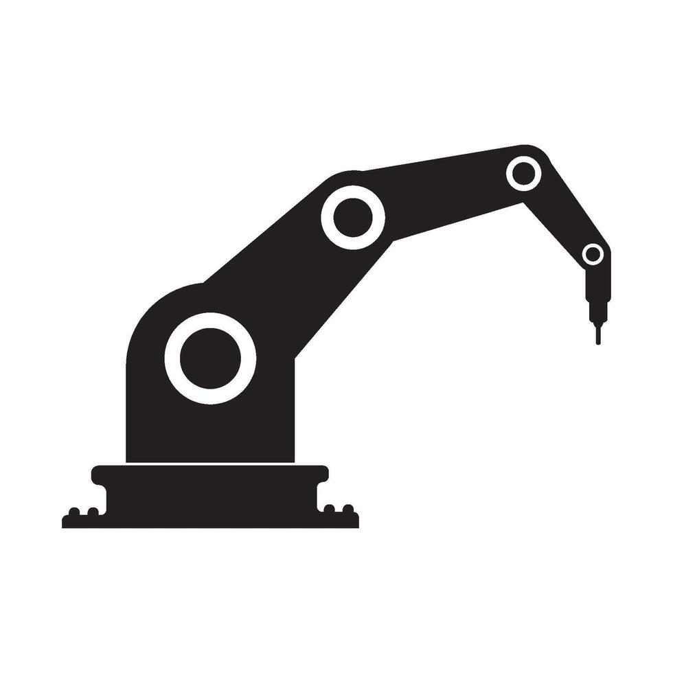 industrial robot icon vector