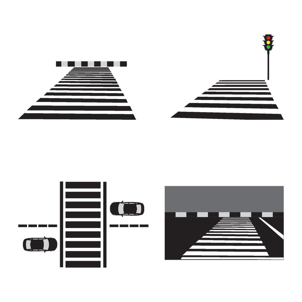 Crosswalk icon design vector