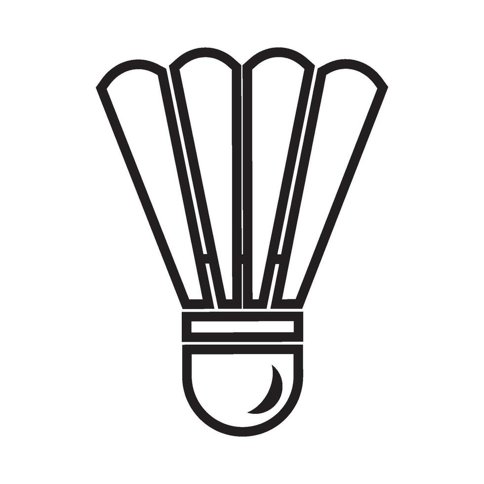shuttlecock badminton icon vector