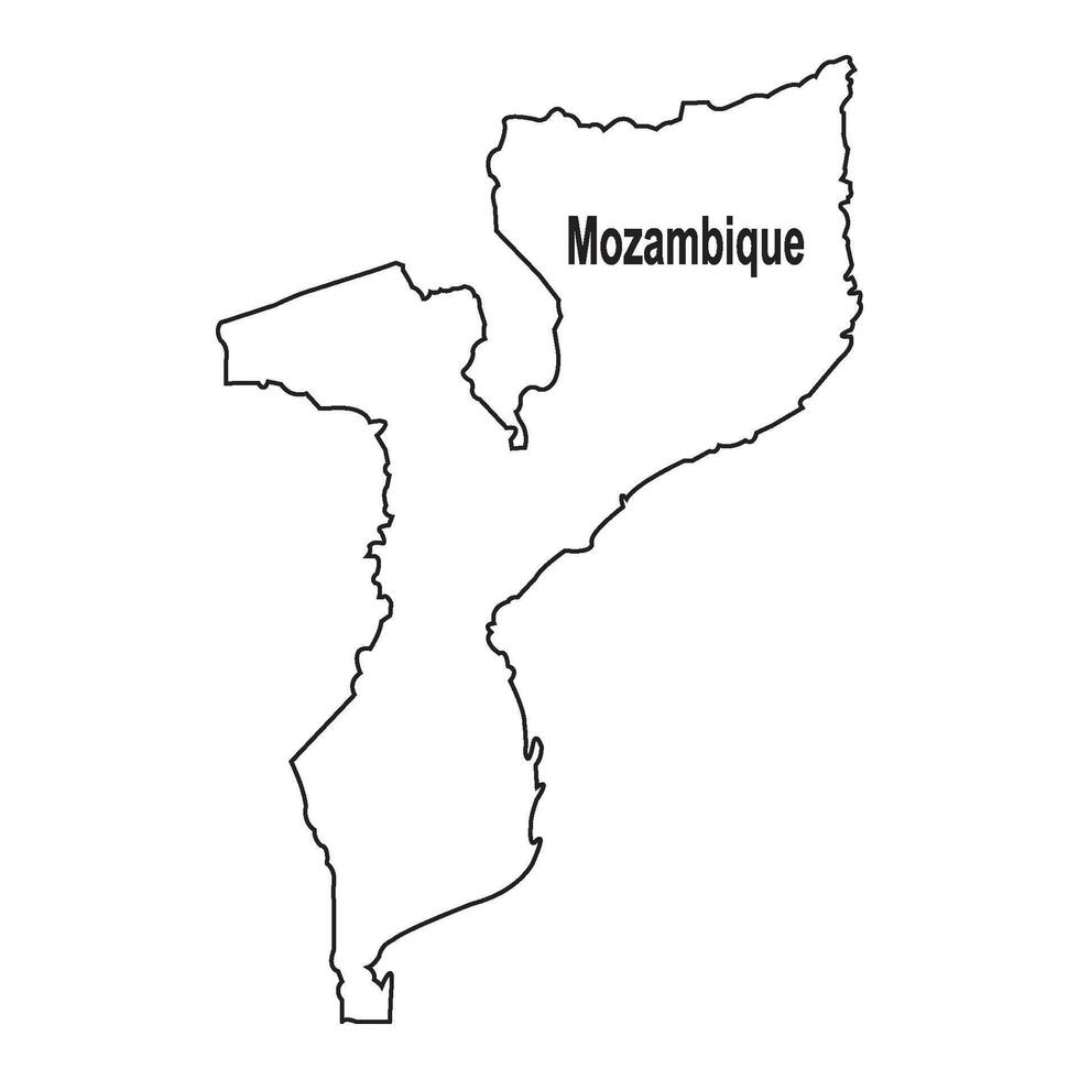 Mozambique map design vector