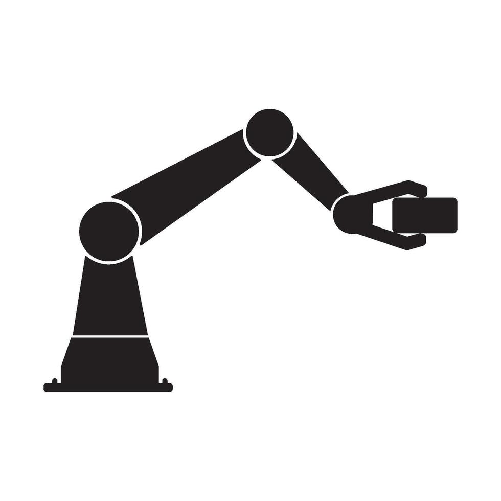 industrial robot icon vector