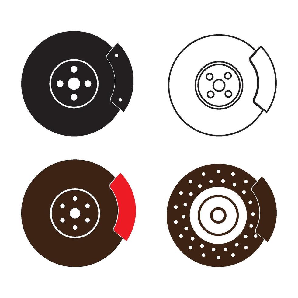 Disc brake icon vector