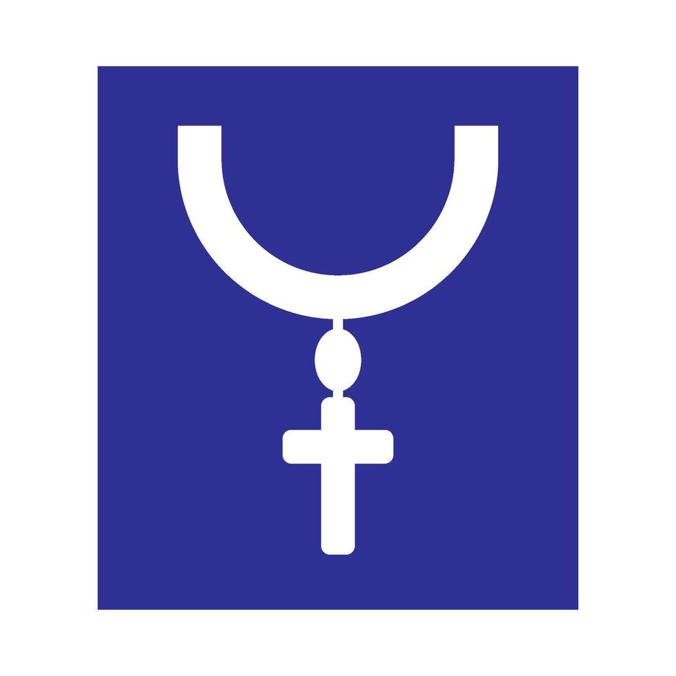cross necklace icon vector