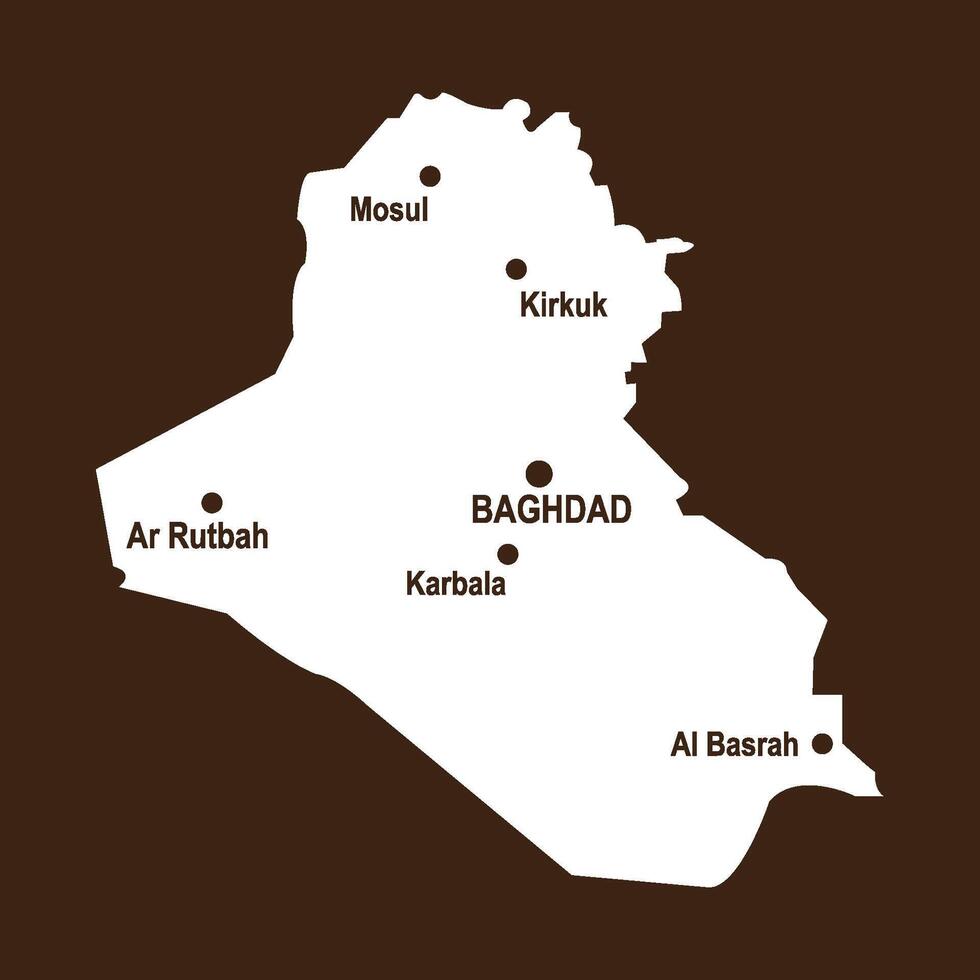 Map of iraq vector