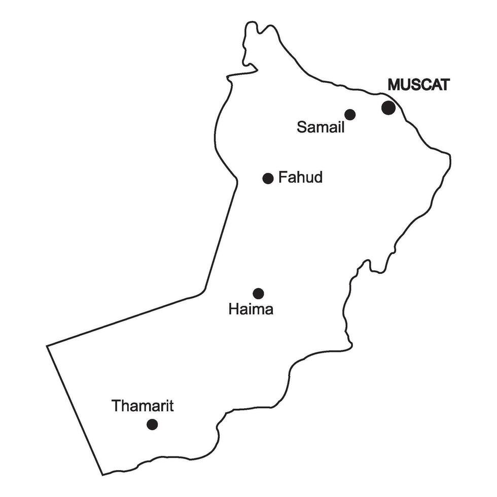 Oman country map vector
