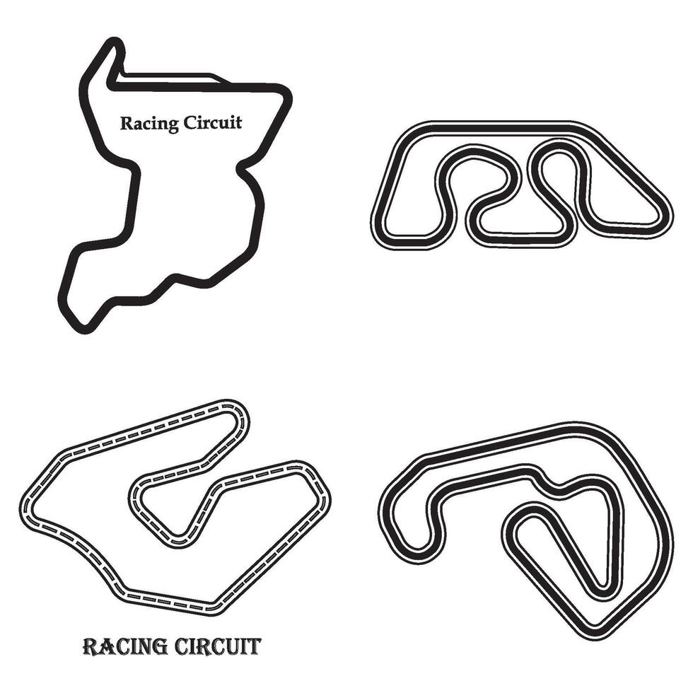 Racing circuit icon vector
