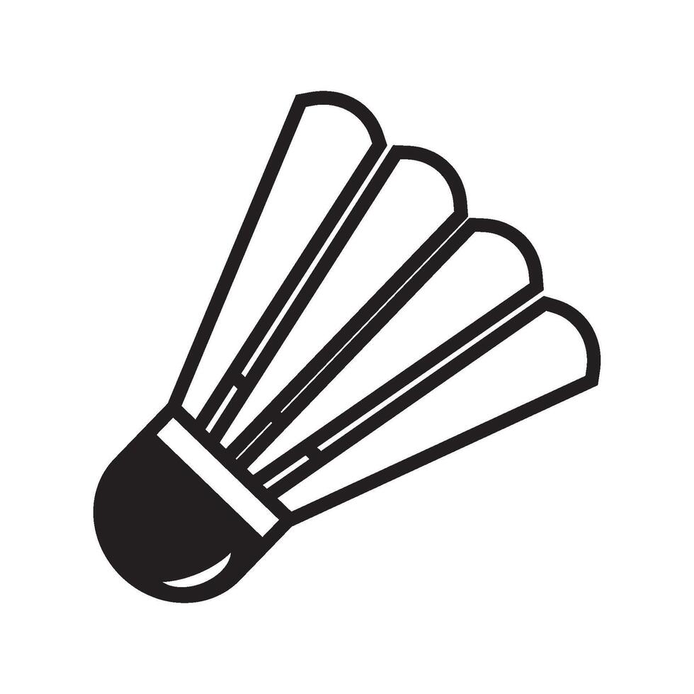 shuttlecock badminton icon vector
