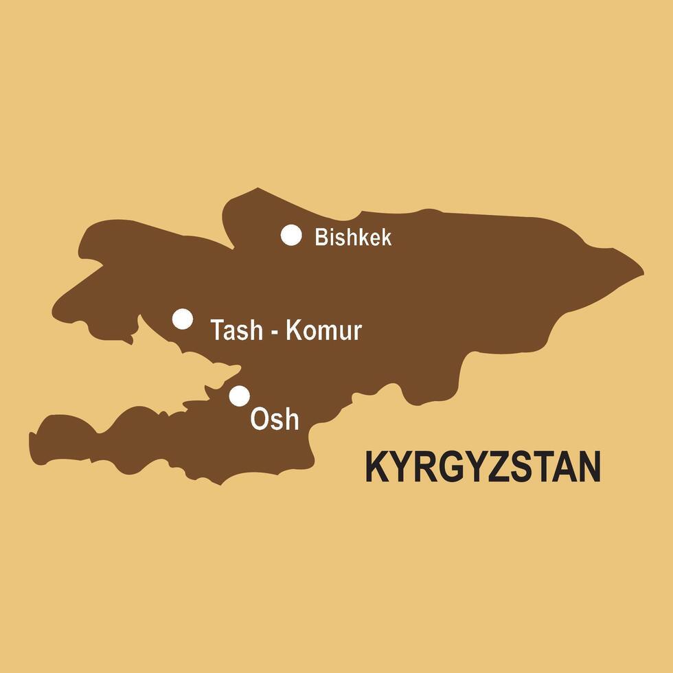 Kyrgyzstan country map vector