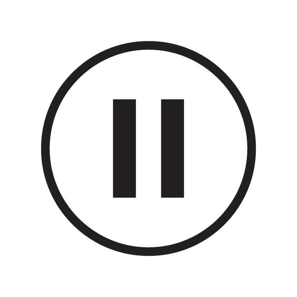 pause icon design vector