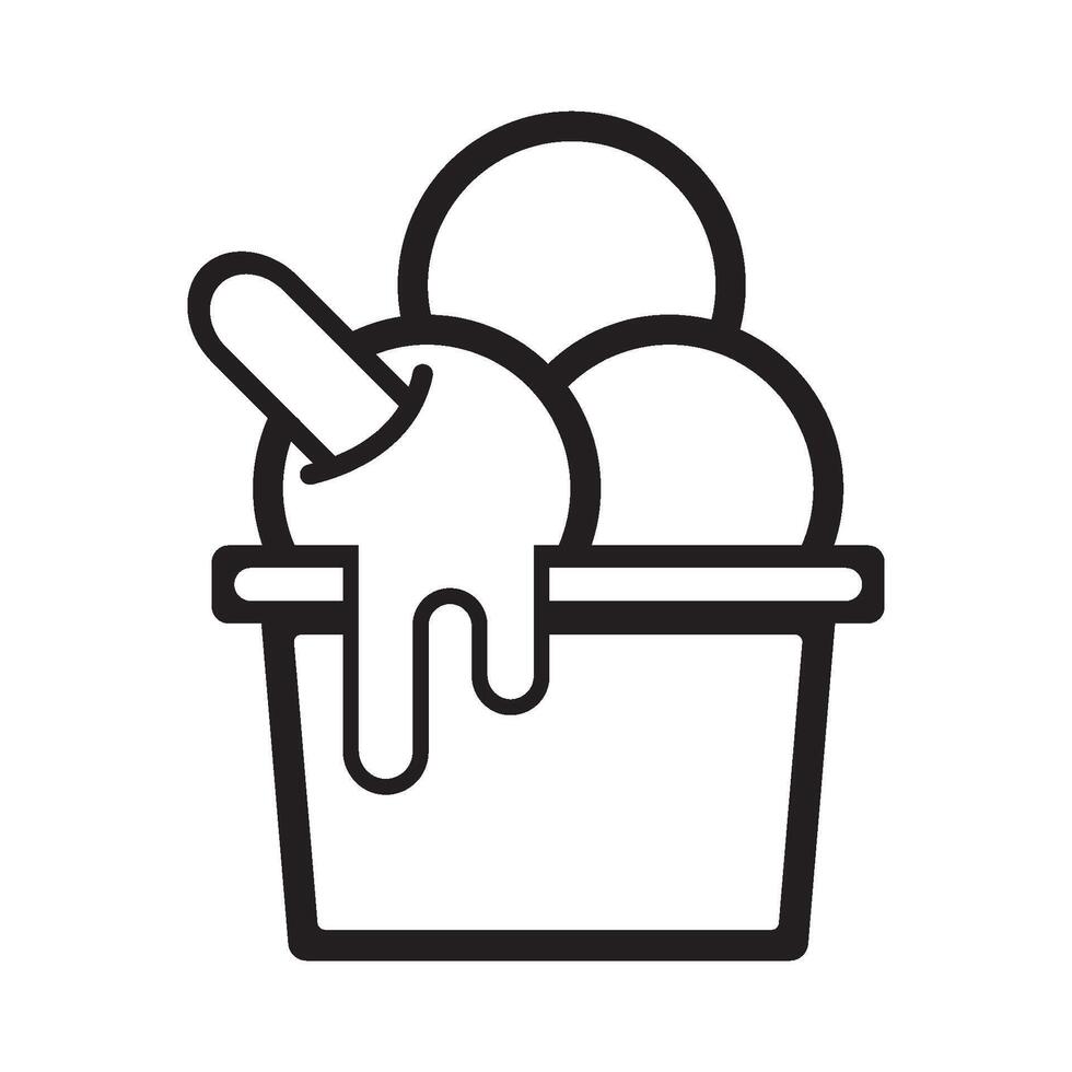 ice cream icon vector