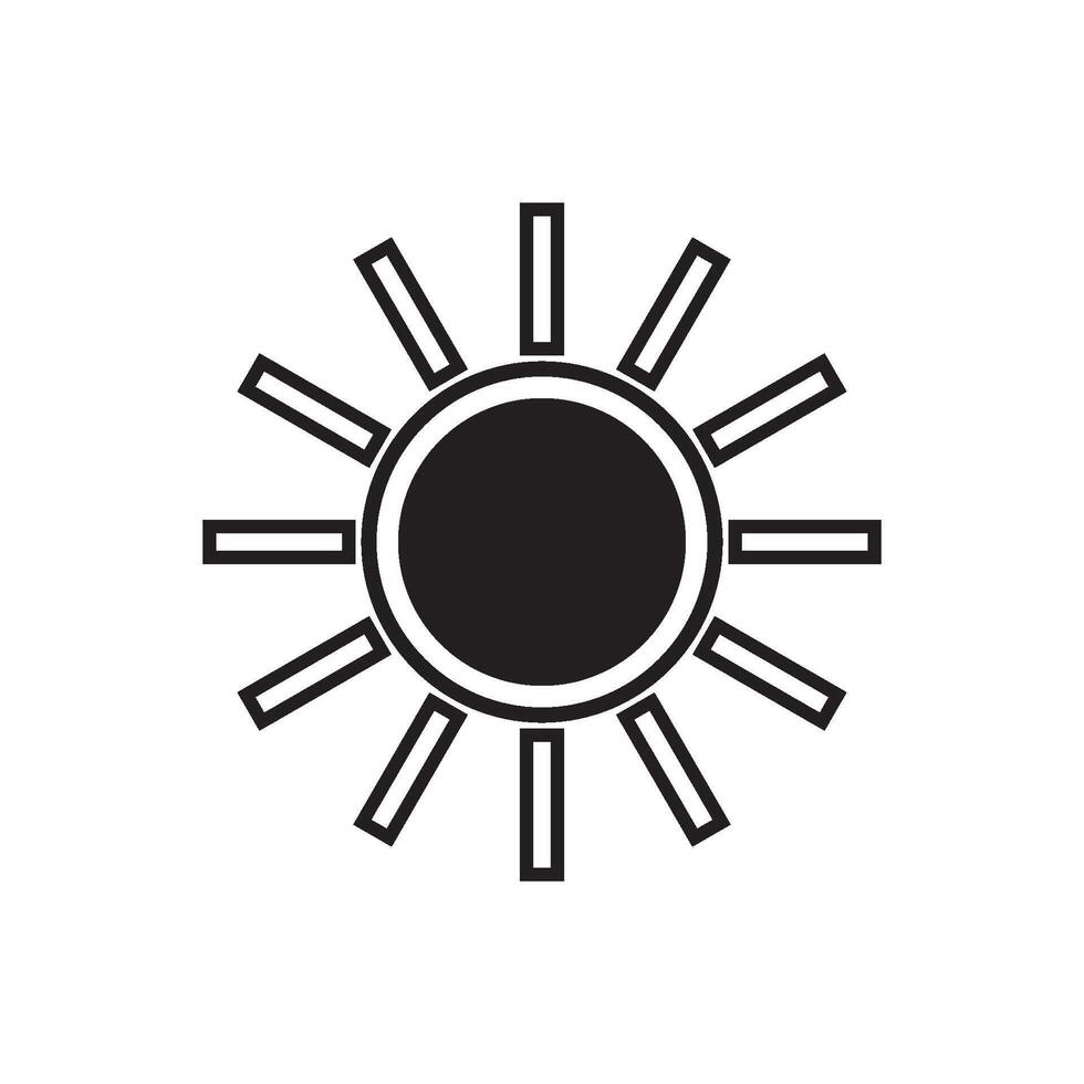 sun icon design vector