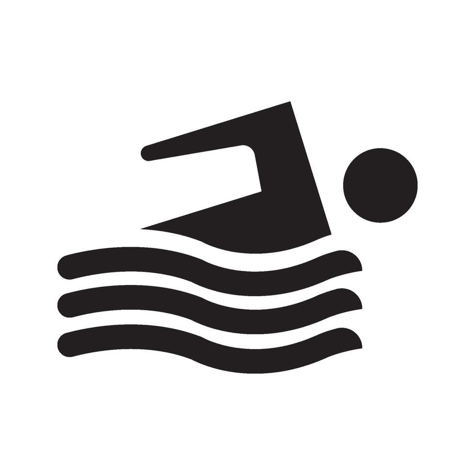 swim icon design vector