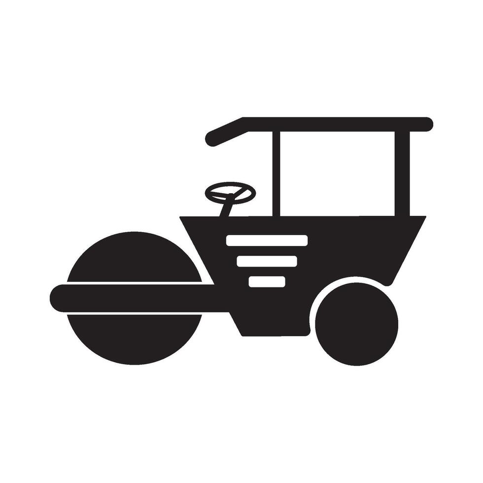 asphalt roller icon vector
