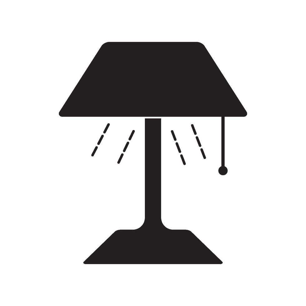 table lamp icon vector