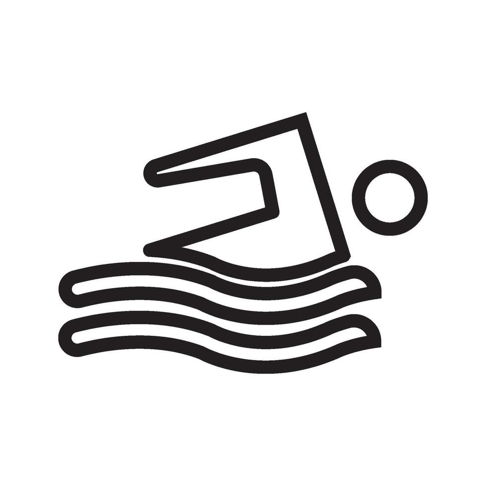 swim icon design vector