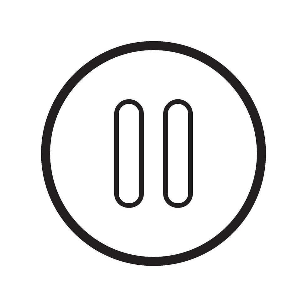 pause icon design vector